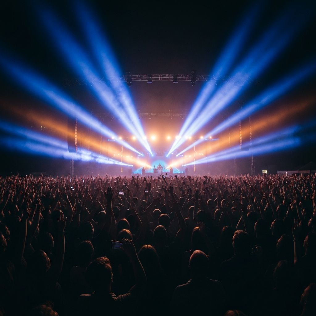 Concert crowd atmosphere